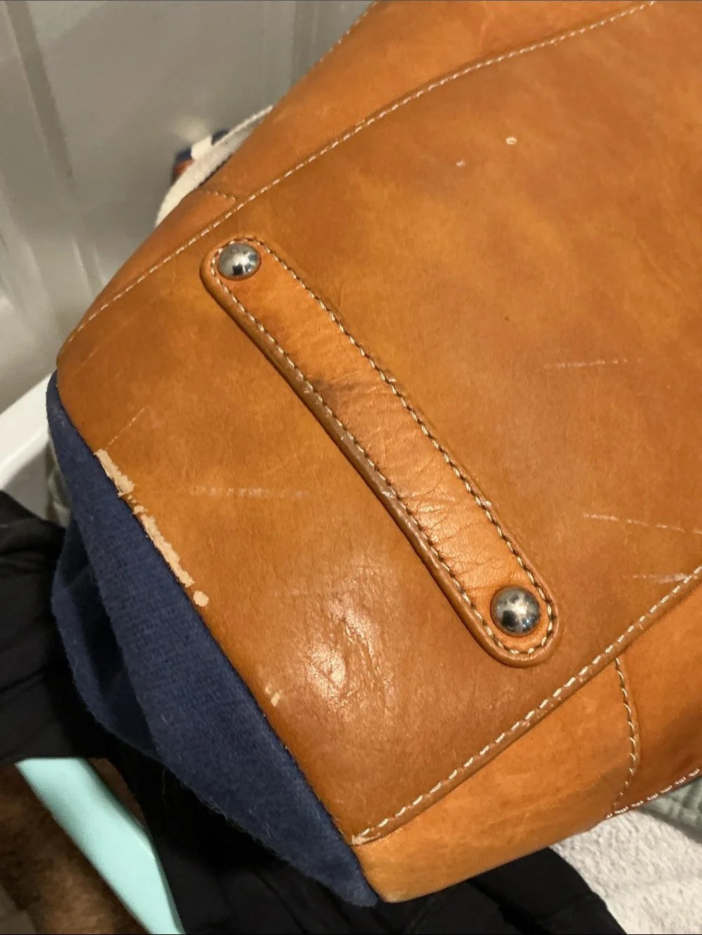 Pottery Barn Navy Classic Diaper Bag